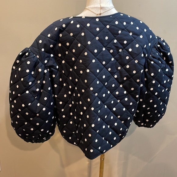 CLARE V. Petit Reversible Puff Polka Dot/ Solid/Jacket in size M/L - Picture 12 of 16